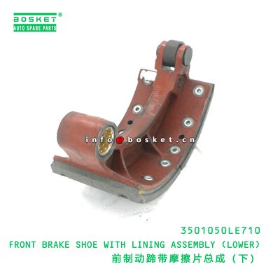 3501050LE710 FRONT BRAKE SHOE WITH LINING ASSEMBLY (LOWER) suitable for JAC N90 3501050LE710