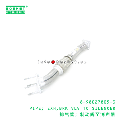 ISUZU 8980278053 Exhaust Pipe with Brake Valve and Silencer for ISUZU Trucks